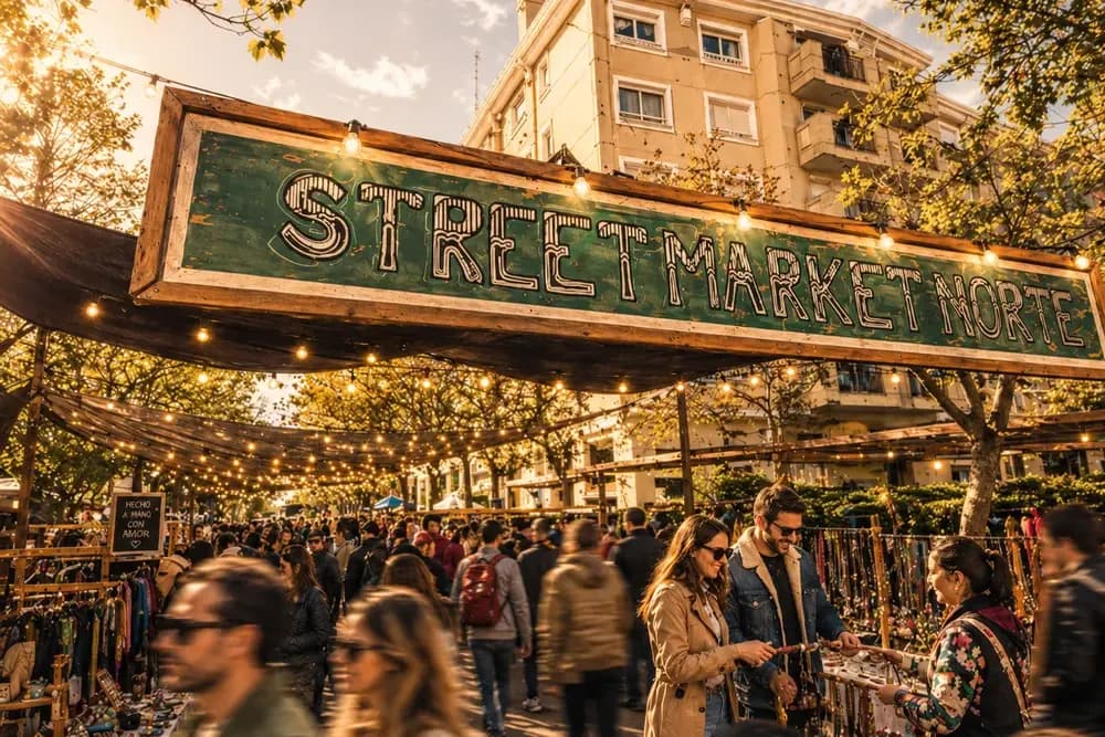Cartel Street Market Norte en el evento