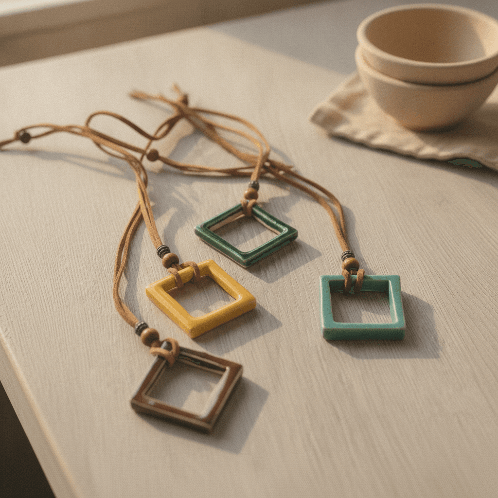 Set de 4 dijes en Ceramica "4 Elementos"