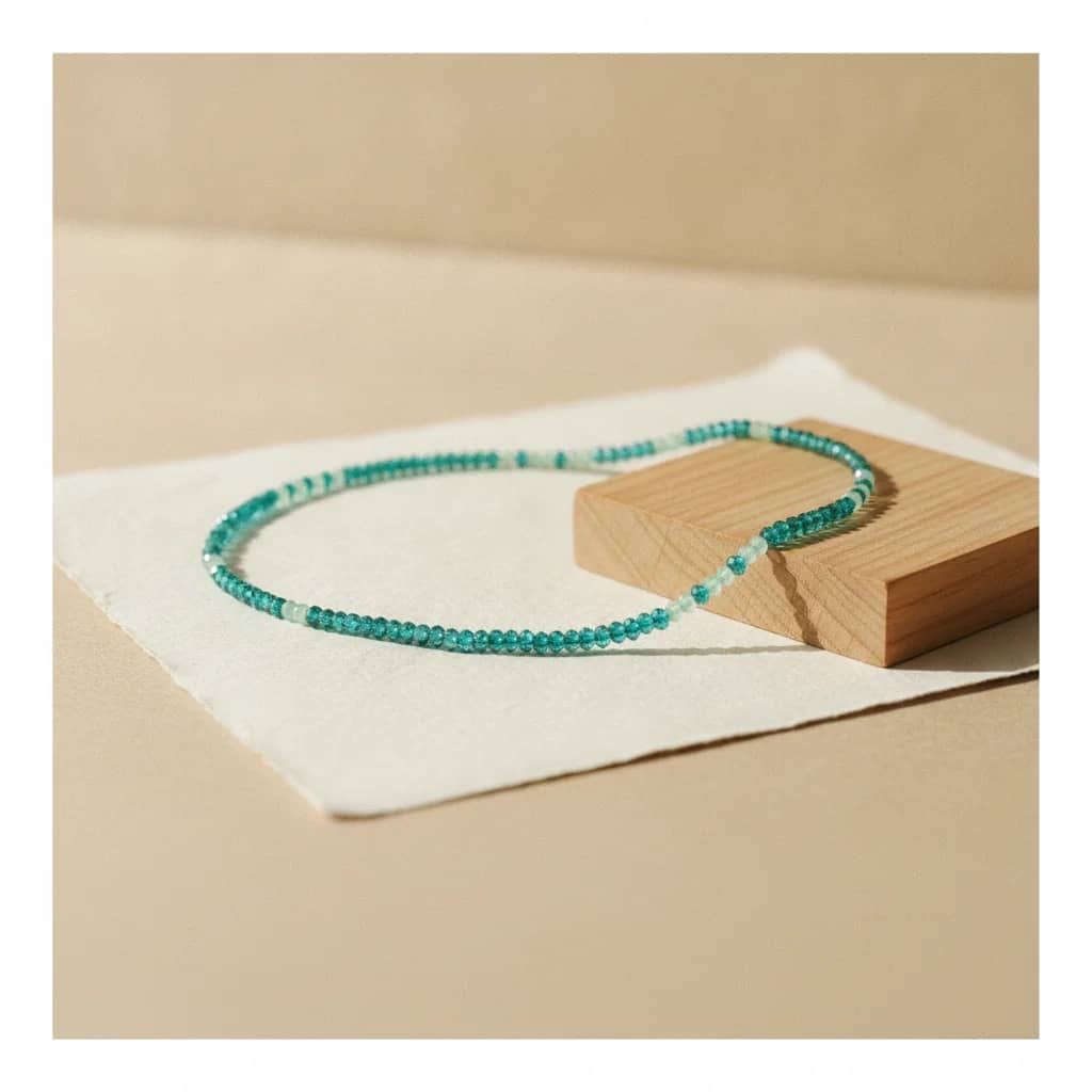 Collar cristal de roca. Nudo corredizo,