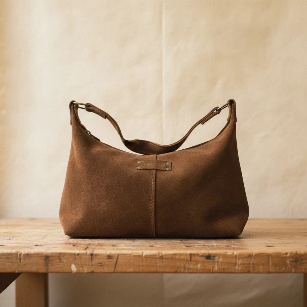 Mini bag en gamuza