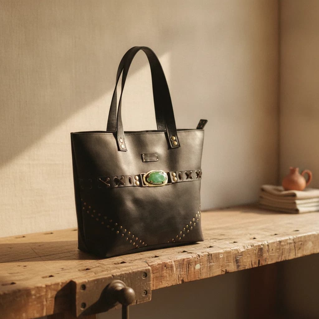 Tote bag con piedra agata