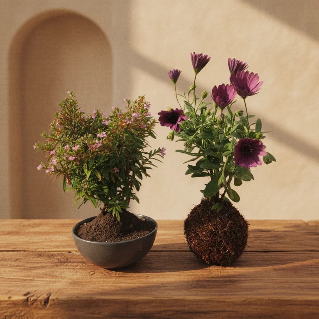 Bonsái Erika Arbustiva & Kokedama floral