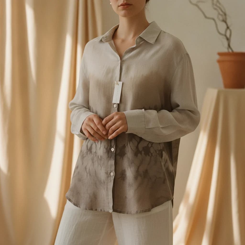 Camisa de algodón con tinte natural