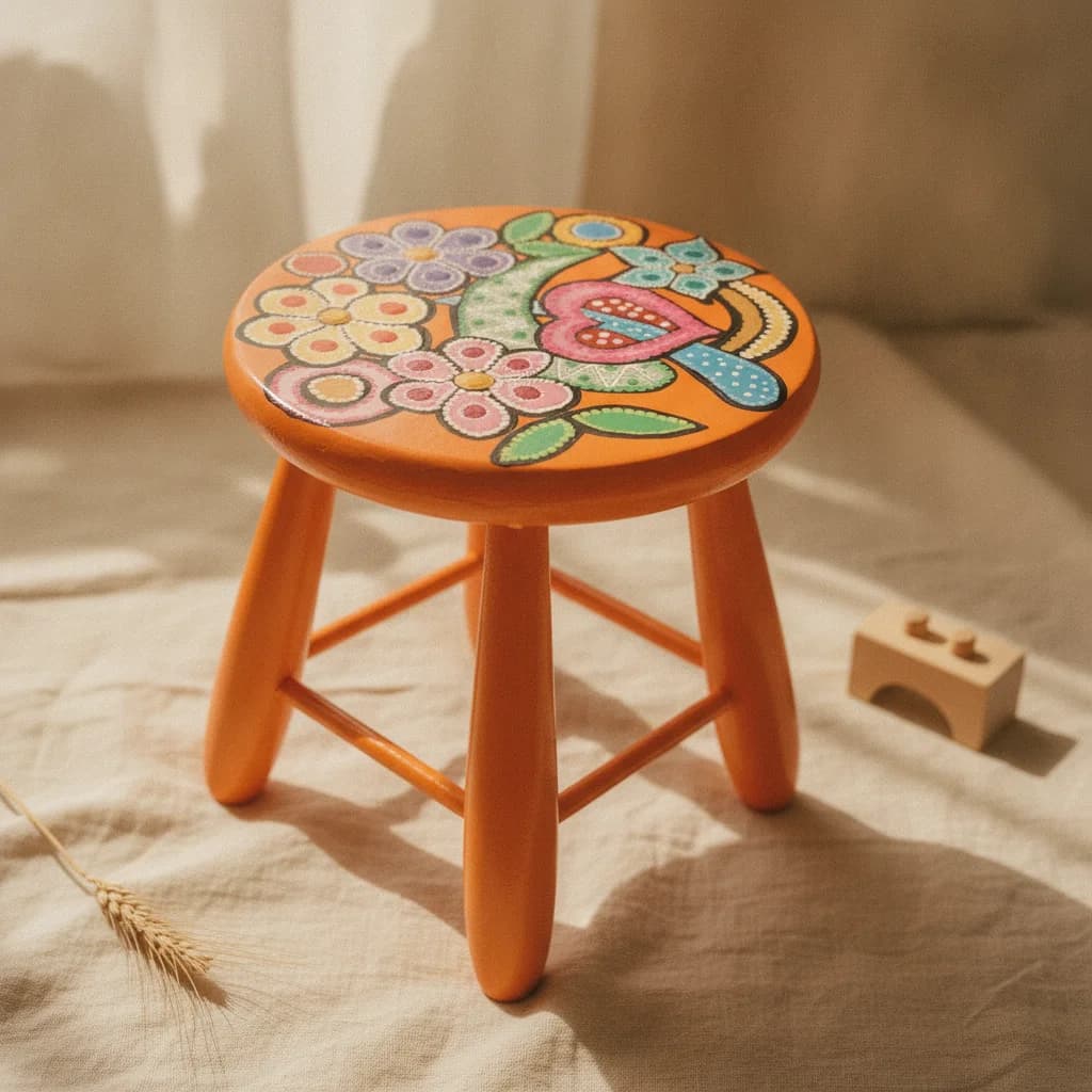 BANQUITO PINI - Mueble infantil de madera
