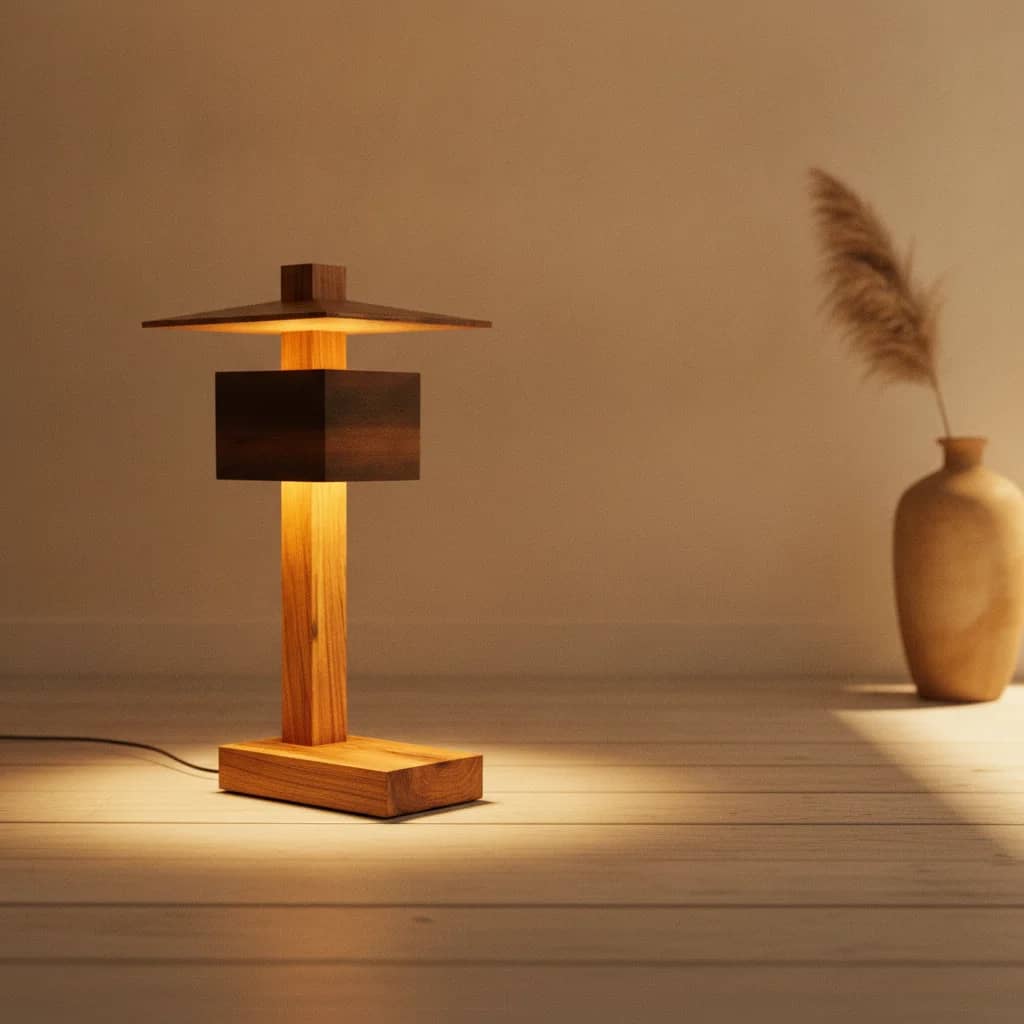 Lampara de mesa modelo Cubic