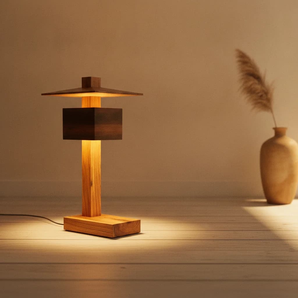 Lampara de mesa modelo Cubic
